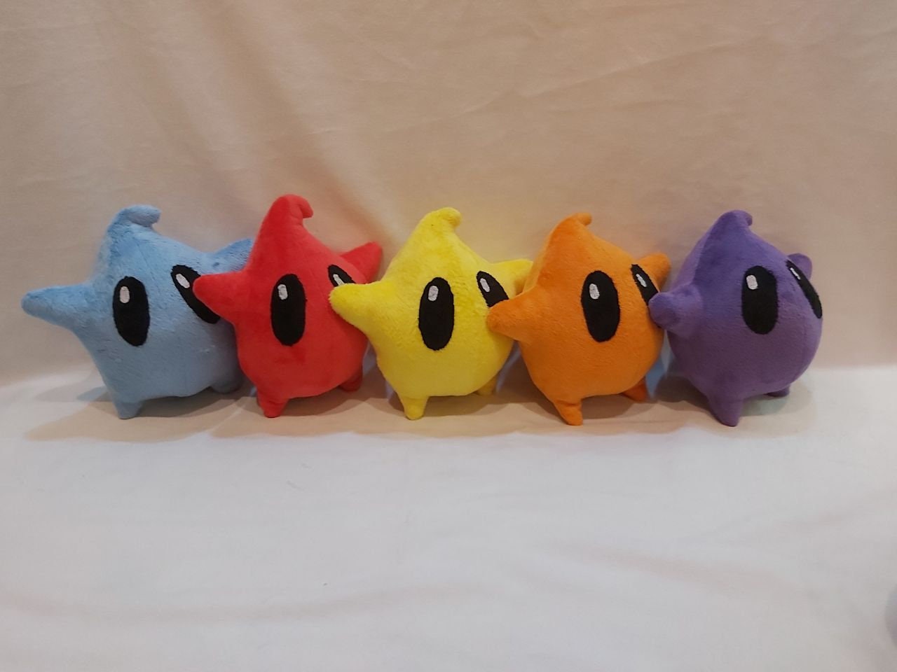 Luma 5,9” (15 cm) Plush Toy primary colors made to order Mario Galaxy, Super Mario Bros. Paper Mario