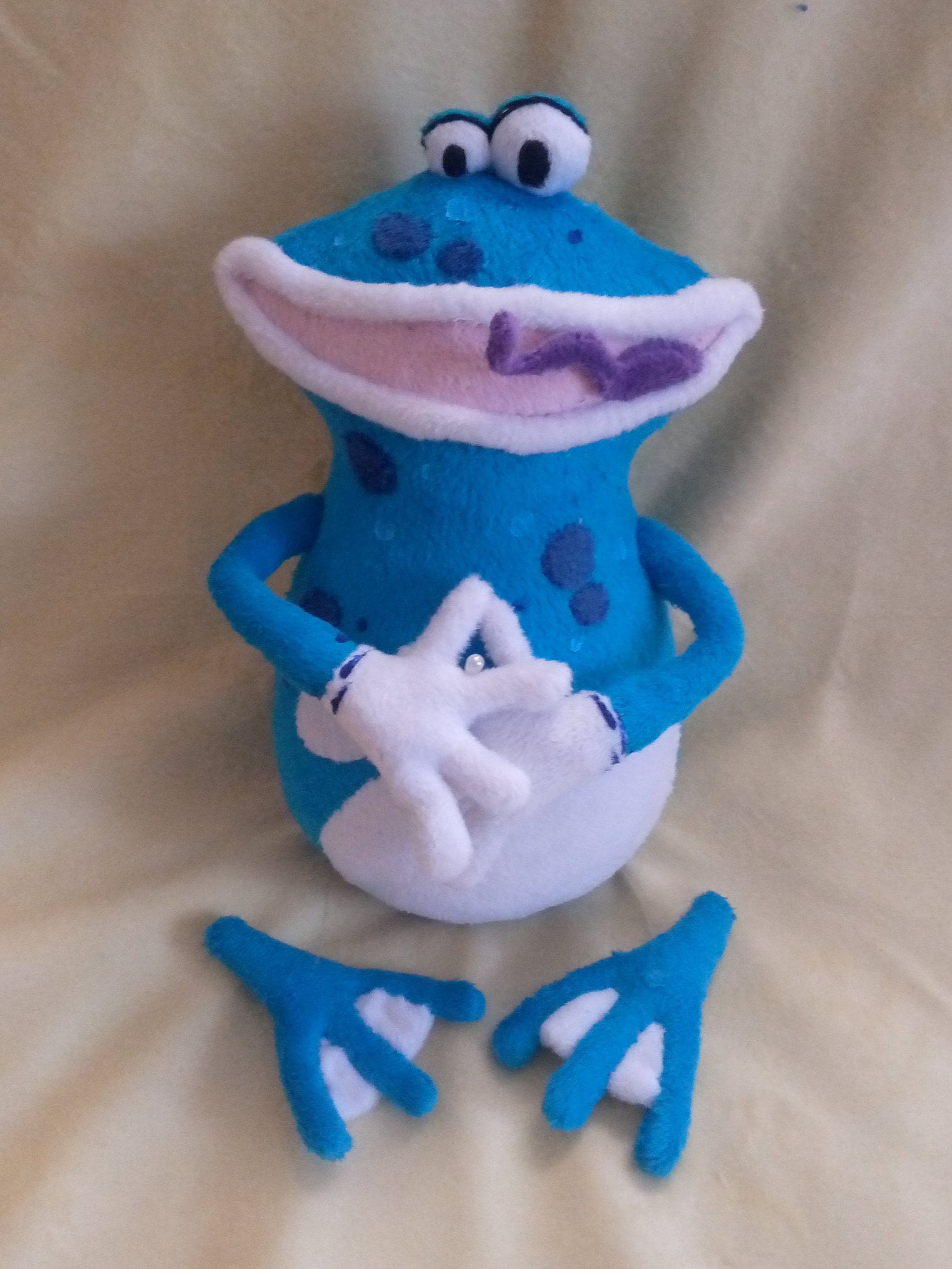 Globox Rayman plush toy 11.8" (30 cm) handmade soft toy made to order