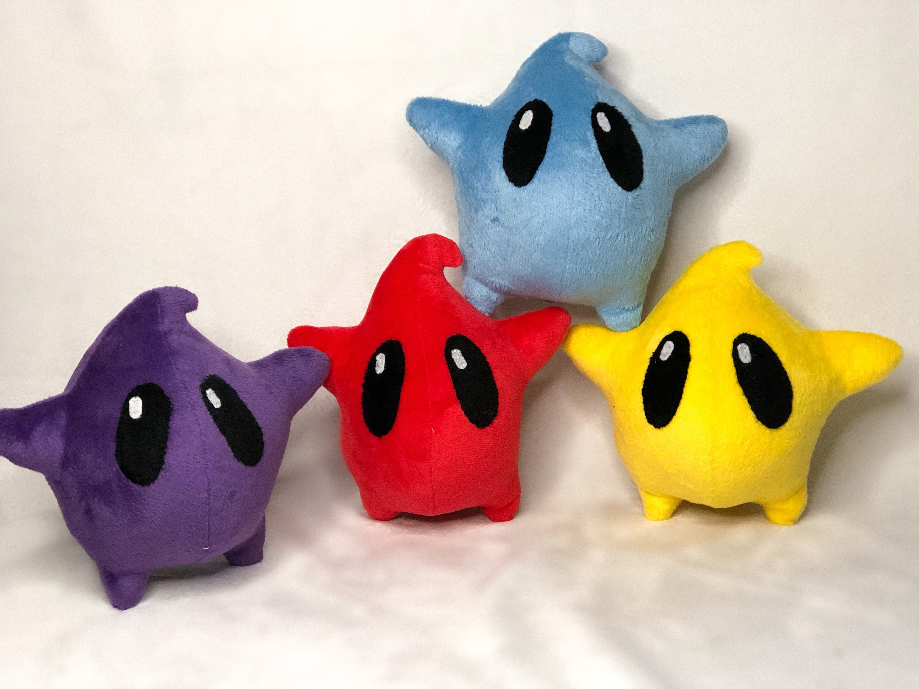 Luma 5,9” (15 cm) Plush Toy primary colors made to order Mario Galaxy, Super Mario Bros. Paper Mario