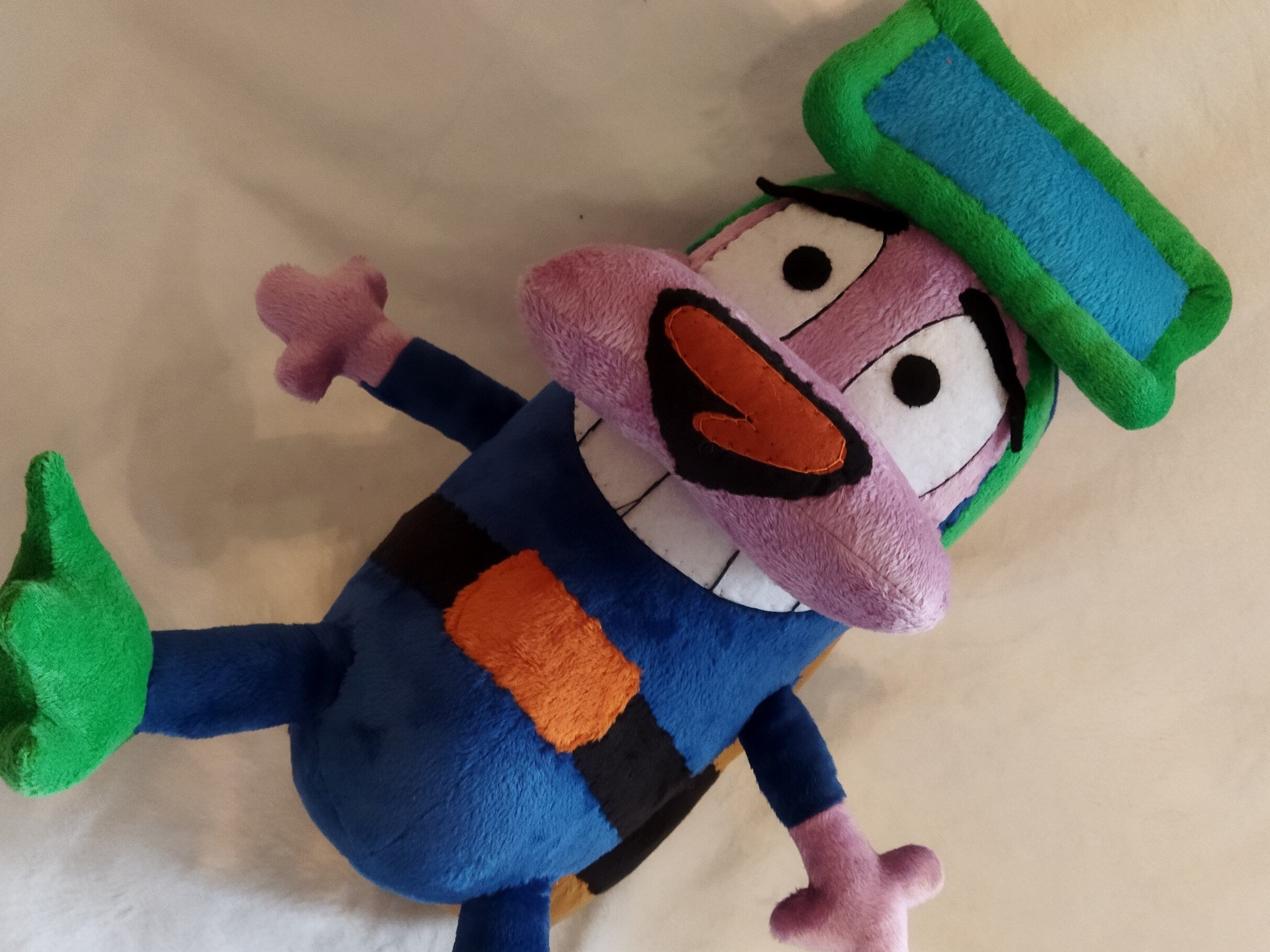 Plush inspired by the cartoon character Courage The Cowardly Dog 15,0″ (38 cm) custom coraje el perro cobarde product variant 7