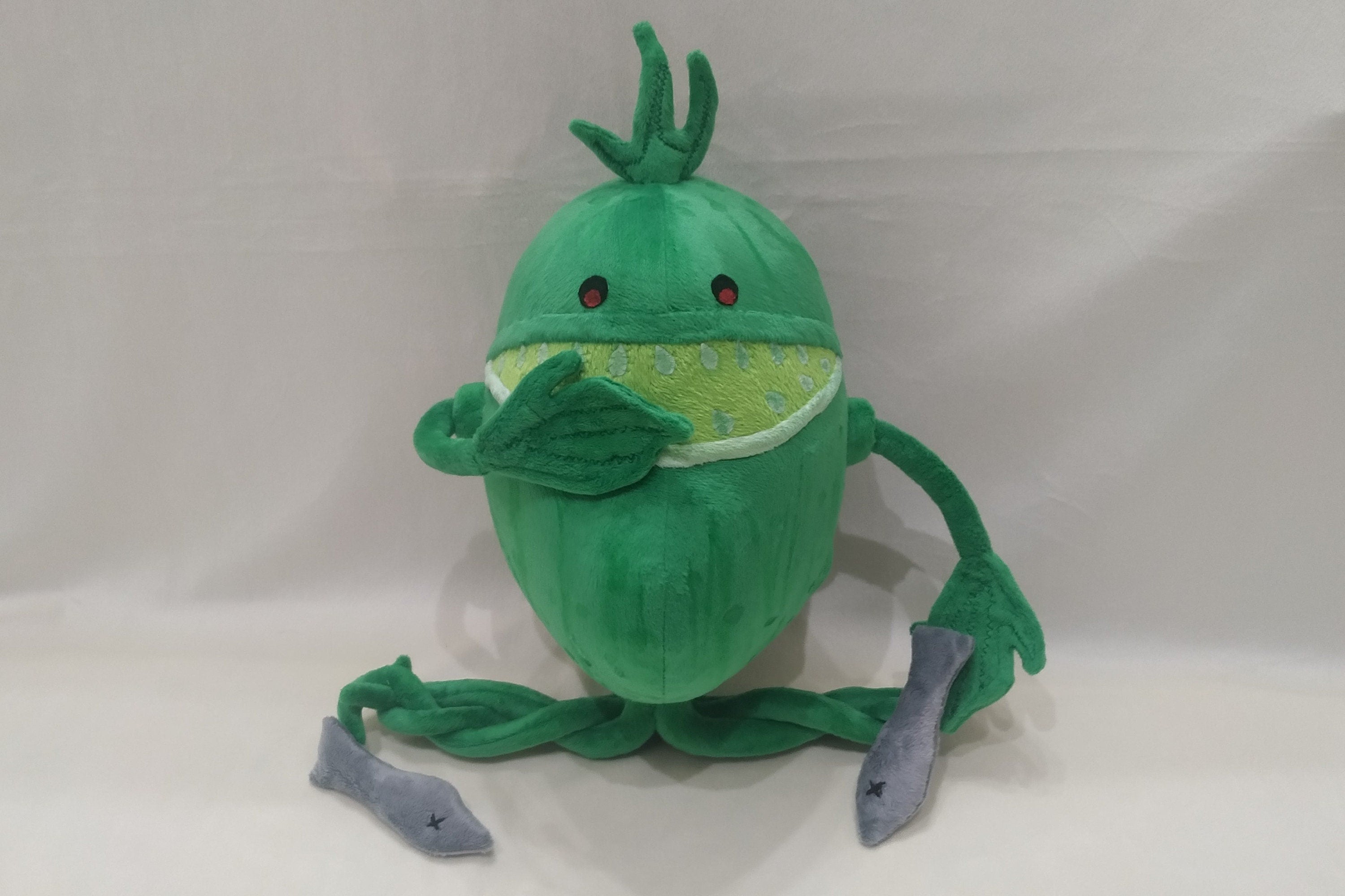 Pickle from Cloudy with a Chance of Meatballs Plush toy 14,9" (38 cm) made to order + 2 sardine fish
