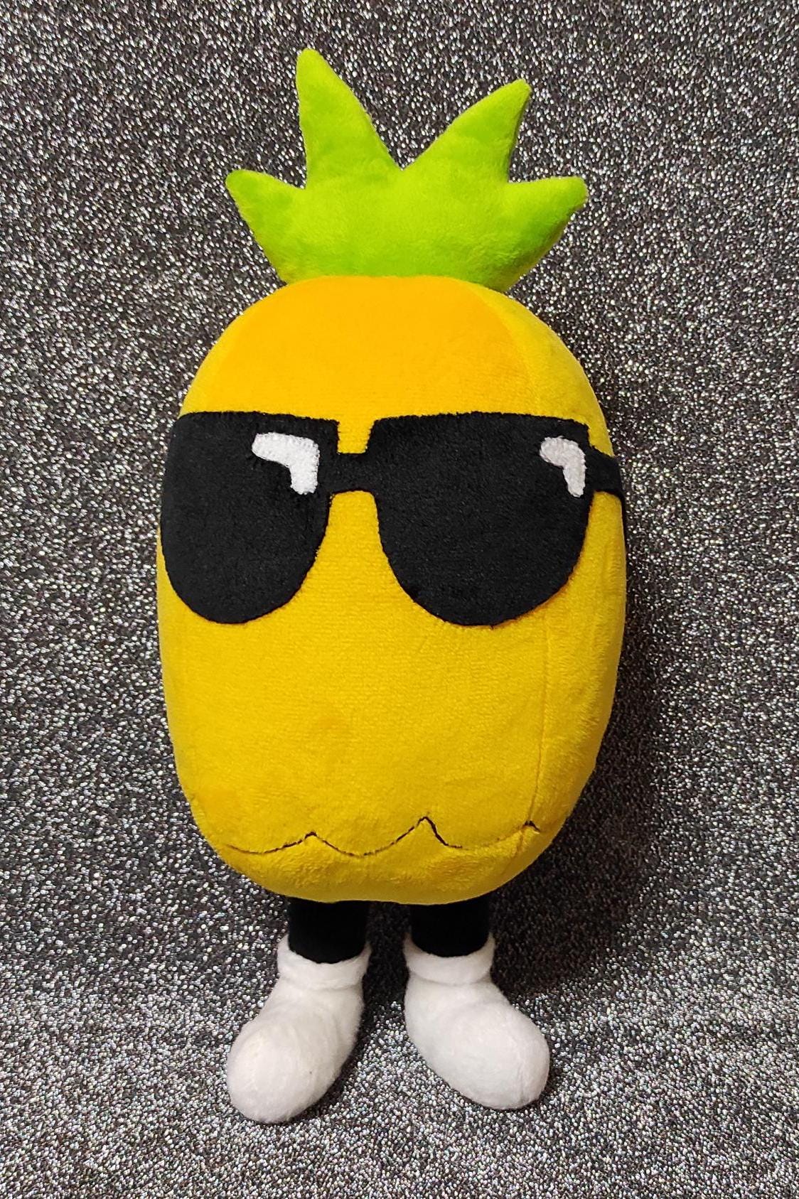 Toppins from Pizza Tower - five plush toys, 8 to 5 inches (20 to 13 cm) tall. Exact dimensions in the product description.