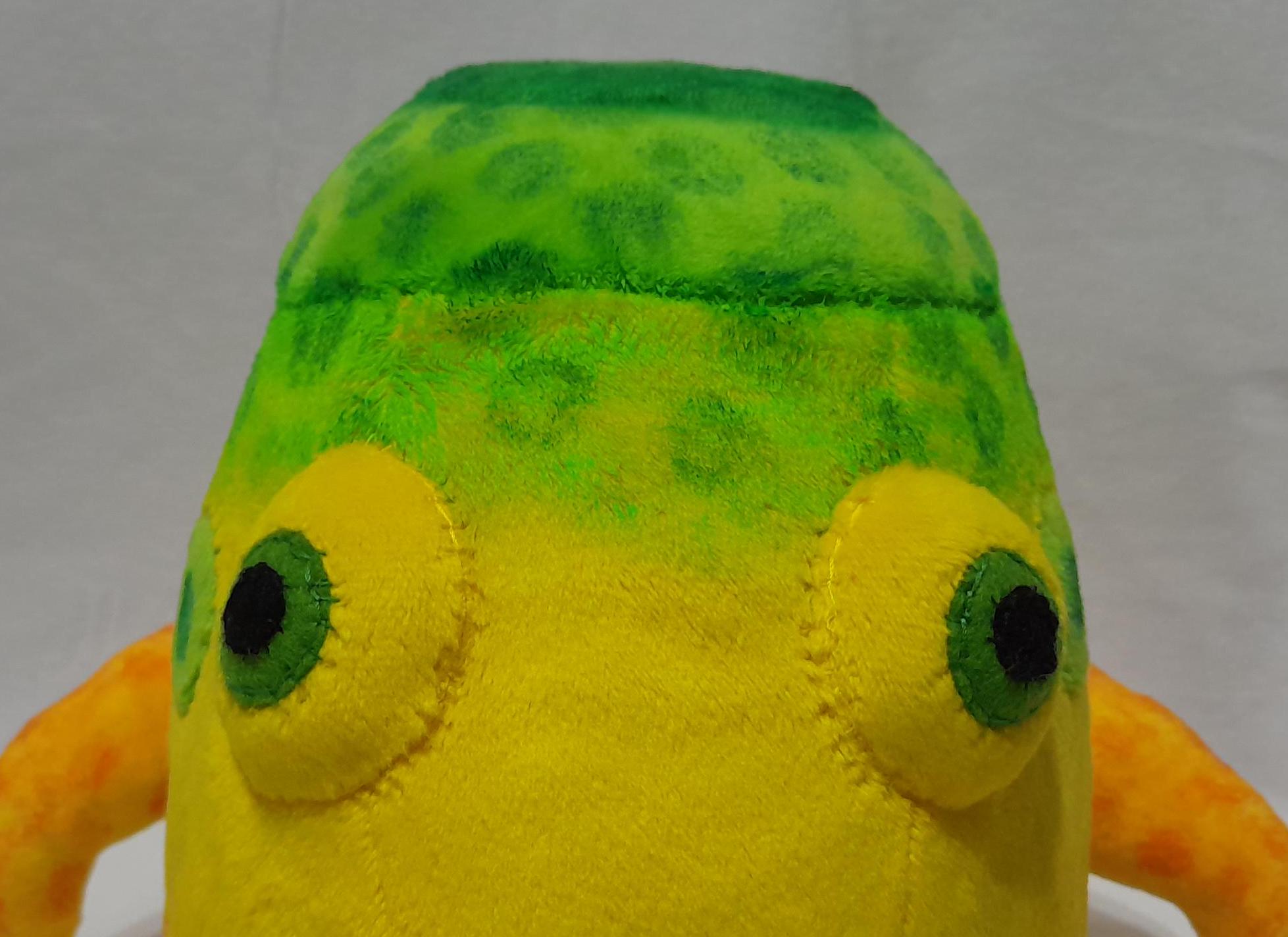 The Yellow Wollyhop from Pikmin Plush Toy height 7,8” (20 cm) Wog Sauteur Sapo gigante Cururrã Ranuca idropica マロガエル 동글개구리