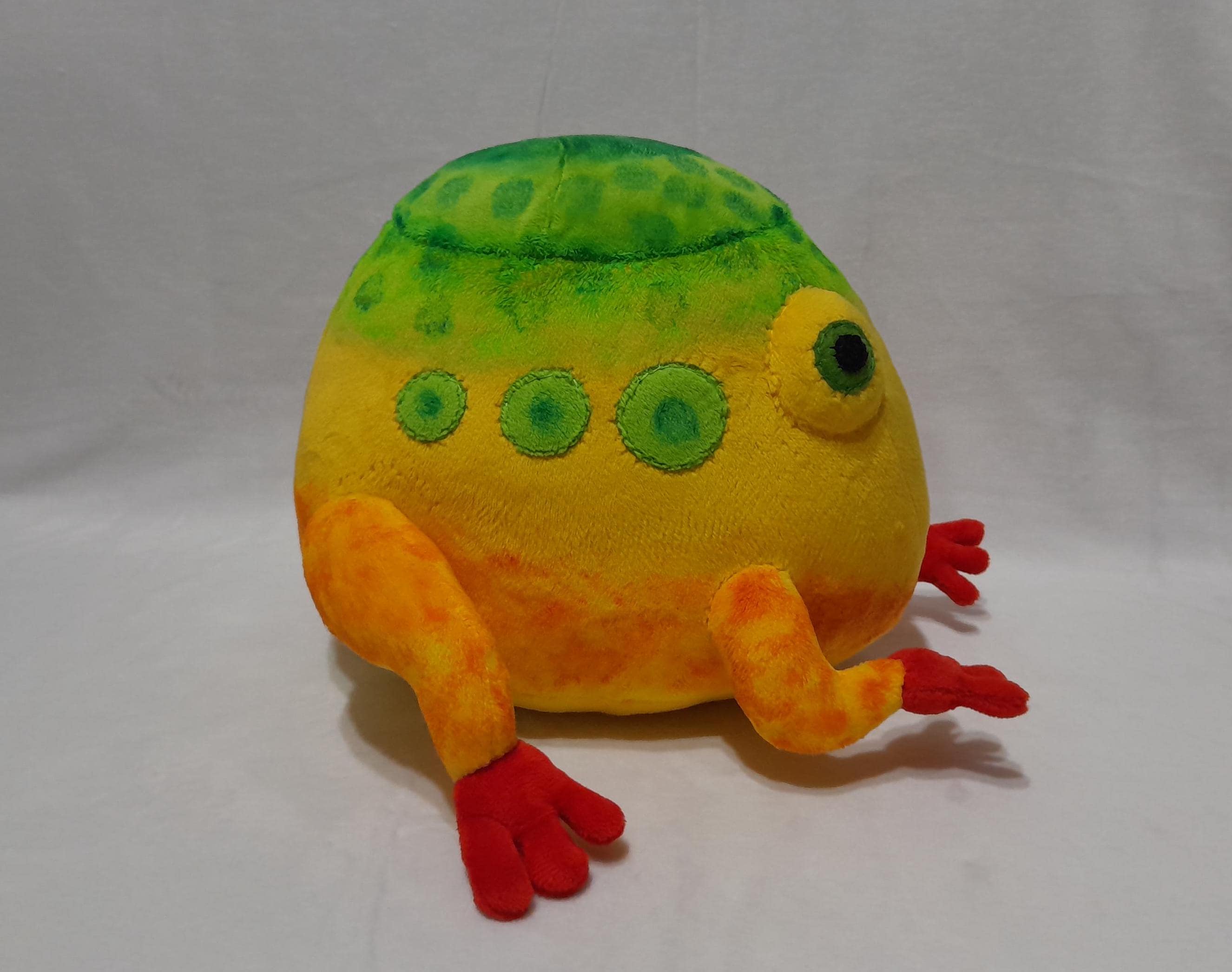 The Yellow Wollyhop from Pikmin Plush Toy height 7,8” (20 cm) Wog Sauteur Sapo gigante Cururrã Ranuca idropica マロガエル 동글개구리