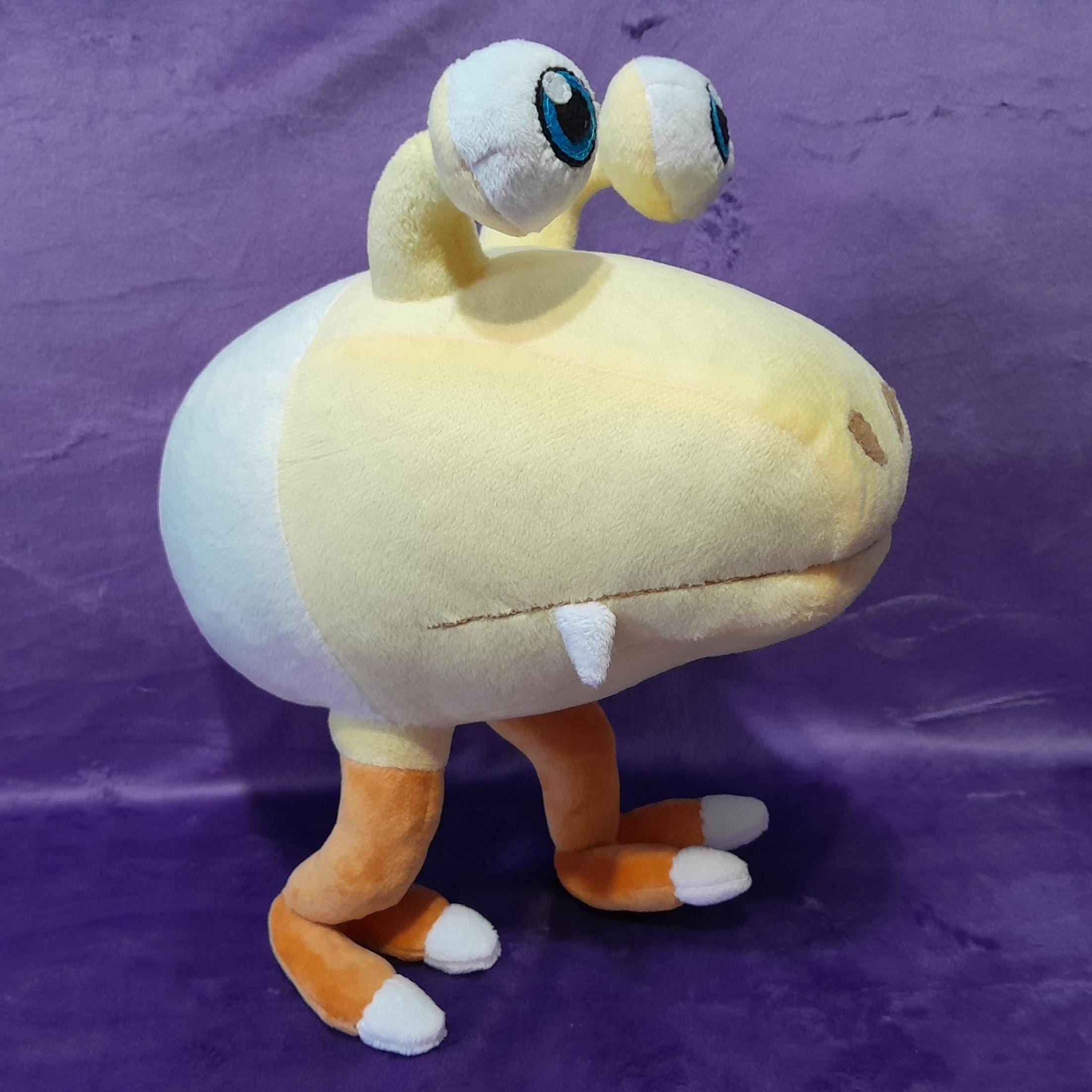 Albino Dwarf Bulborb from Pikmin 4 height 14,6” (37 cm) Handmade Plush Toy Bulbo albino enano Bulborbe nain albinos 꼬마차피닮은꼴 コチャッピーモドキ