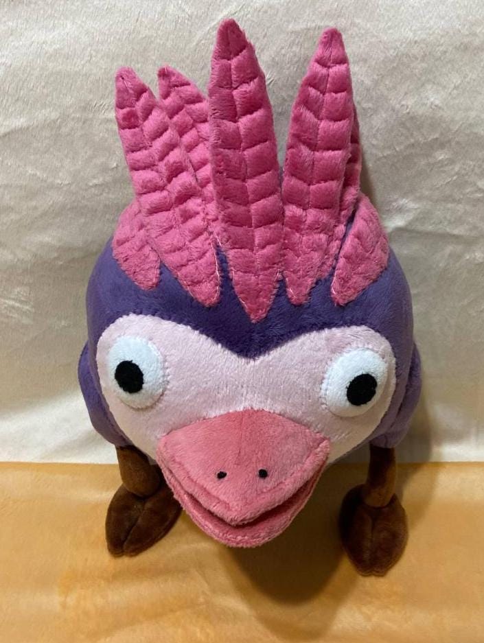 The Crested Mockiwi from Hey! Pikmin 10,6” (27 cm) Plush Toy Piquiwi peludo crestado Faukiwi huppé Canarkiwi irsuto 볏마키 トサカマッキー