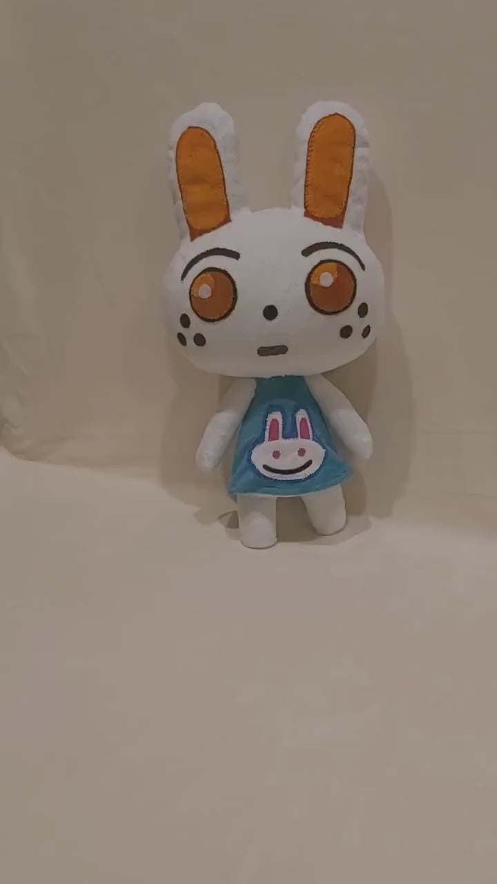 Ruby Bunny Animal Crossing inspired plush made to order, 15,7 " (40 cm.)