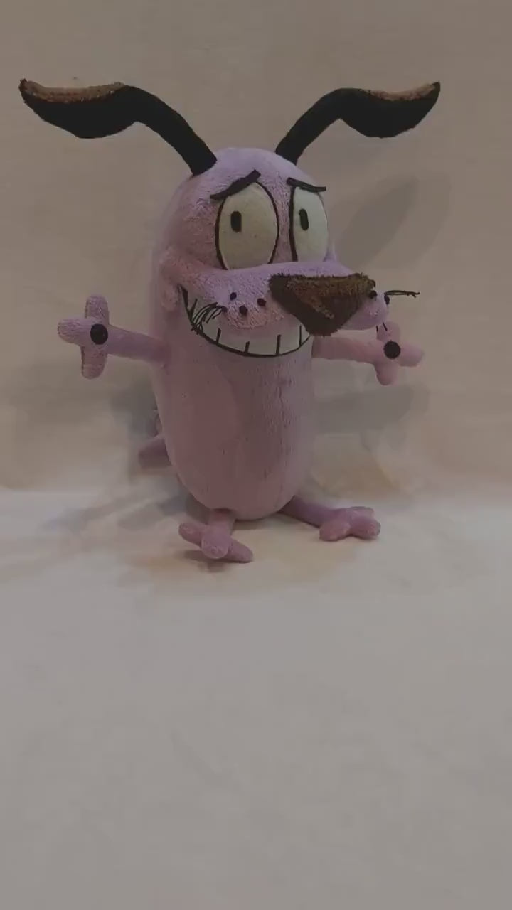 Plush inspired by the cartoon character Courage The Cowardly Dog 9,8" (25 cm) custom coraje el perro cobarde product variant 1