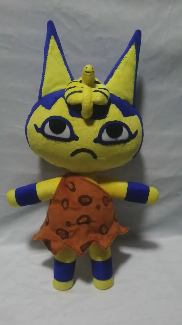 Ankha the cat from Animal Cossing inspired plush 15,7″ (40 сm) Neferti Patri Kleo Cleo 클레오 ナイル 