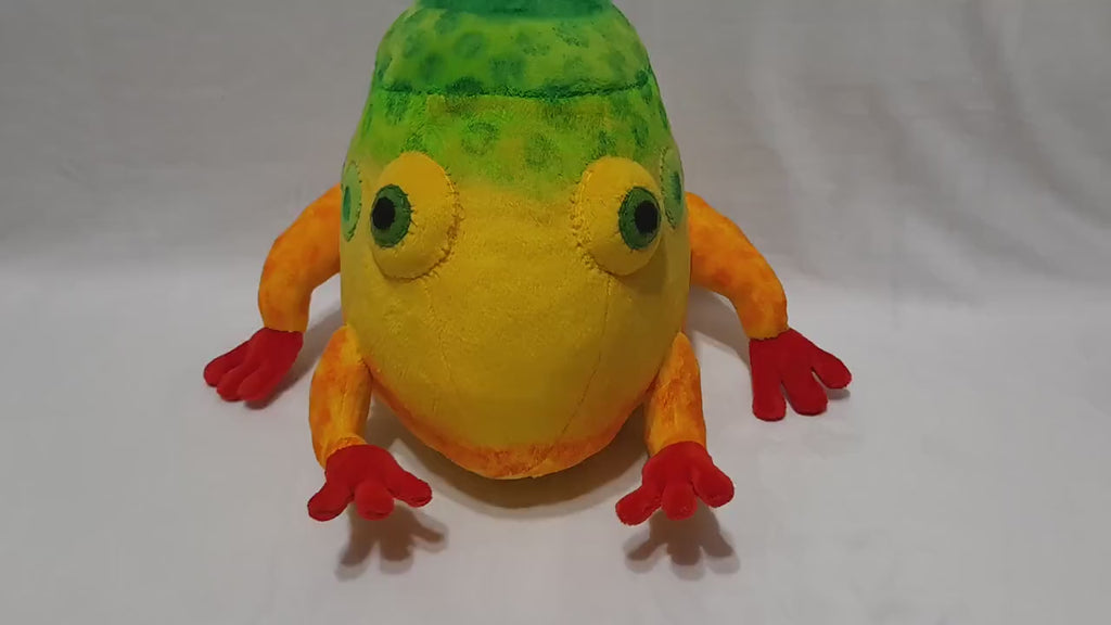 The Yellow Wollyhop from Pikmin Plush Toy height 7,8” (20 cm) Wog Sauteur Sapo gigante Cururrã Ranuca idropica マロガエル 동글개구리